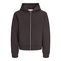 Jack & Jones Jack & Jones Heren Hoodie Met Rits JCOLEGACY Effen Donkerbruin
