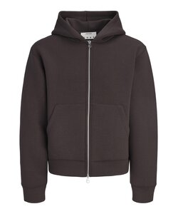 Jack & Jones Heren Hoodie Met Rits JCOLEGACY Effen Donkerbruin