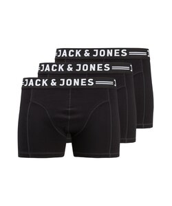 Jack & Jones Heren Plus Size Boxershorts Trunks JACSENSE 3-Pack Zwart
