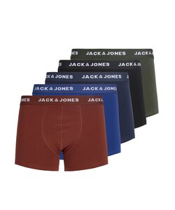 Jack & Jones Heren Boxershorts Trunks JACHUEY 5-Pack Effen Multicolor