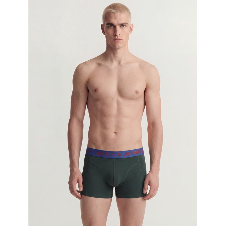 Jack & Jones Jack & Jones Heren Boxershorts Trunks JACLICHFIELD 3-Pack Blauw/Rood/Groen