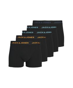 Jack & Jones Men's Boxer Shorts Trunks JACLAD 5-Pack Solid Black