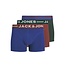 Jack & Jones Jack & Jones Heren Boxershorts Trunks JACLICHFIELD 3-Pack Blauw/Rood/Groen