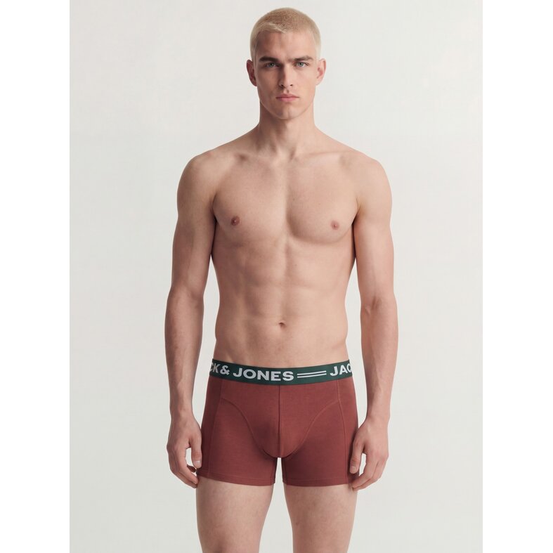 Jack & Jones Jack & Jones Heren Boxershorts Trunks JACLICHFIELD 3-Pack Blauw/Rood/Groen