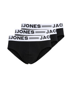 Jack & Jones Men's Casual Briefs JACSENSE 3-Pack Solid Black