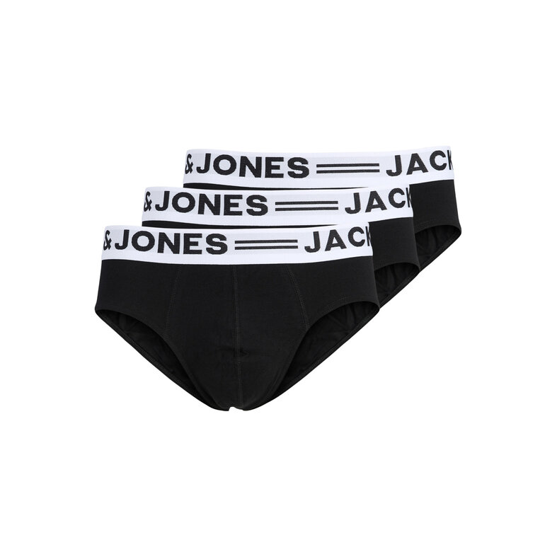 Jack & Jones Jack & Jones Heren Slips Casual Briefs JACSENSE 3-Pack Effen Zwart