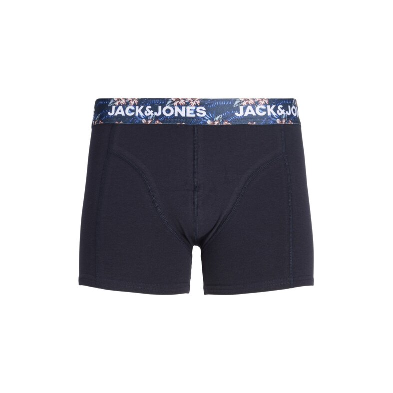 Jack & Jones Jack & Jones Heren Boxershorts Trunks JACLAMINE 3-Pack Gebloemd Donkerblauw