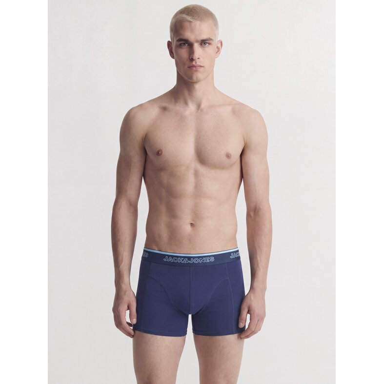 Jack & Jones Jack & Jones Heren Boxershorts Trunks JACAARON FLOWER 12-Pack Donkerblauw/Zwart