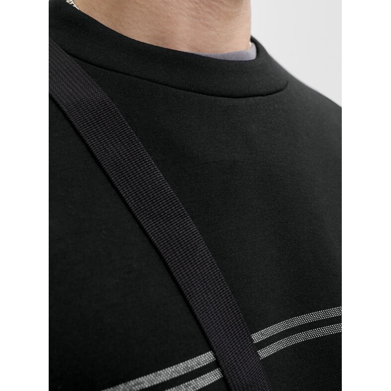 Jack & Jones Jack & Jones Heren Trui JCOFUSION SCUBA Sweatshirt Logo Print Zwart
