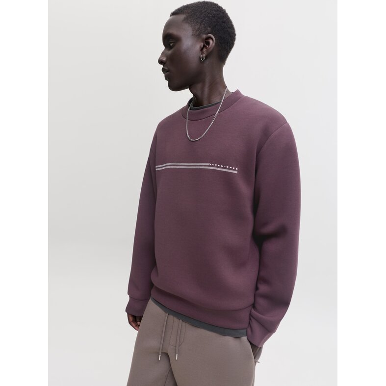 Jack & Jones Jack & Jones Heren Trui JCOFUSION SCUBA Sweatshirt Logo Print Rood