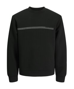 Jack & Jones Heren Trui JCOFUSION SCUBA Sweatshirt Logo Print Zwart
