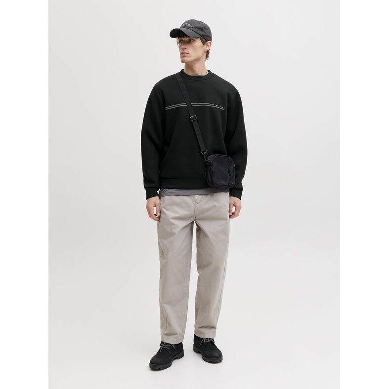 Jack & Jones Jack & Jones Heren Trui JCOFUSION SCUBA Sweatshirt Logo Print Zwart