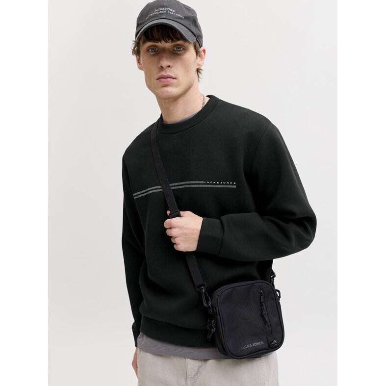 Jack & Jones Jack & Jones Heren Trui JCOFUSION SCUBA Sweatshirt Logo Print Zwart