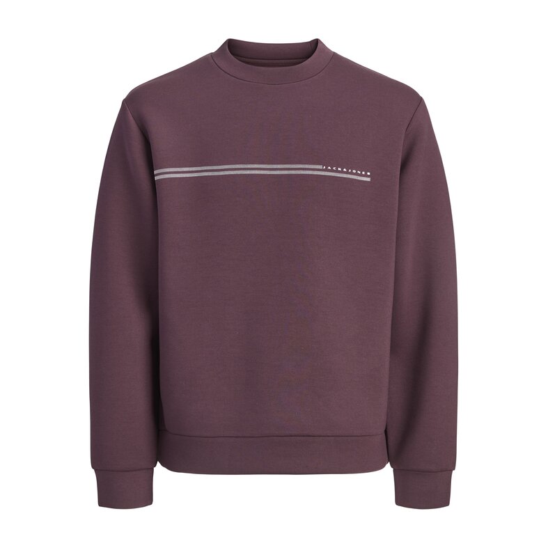 Jack & Jones Jack & Jones Heren Trui JCOFUSION SCUBA Sweatshirt Logo Print Rood
