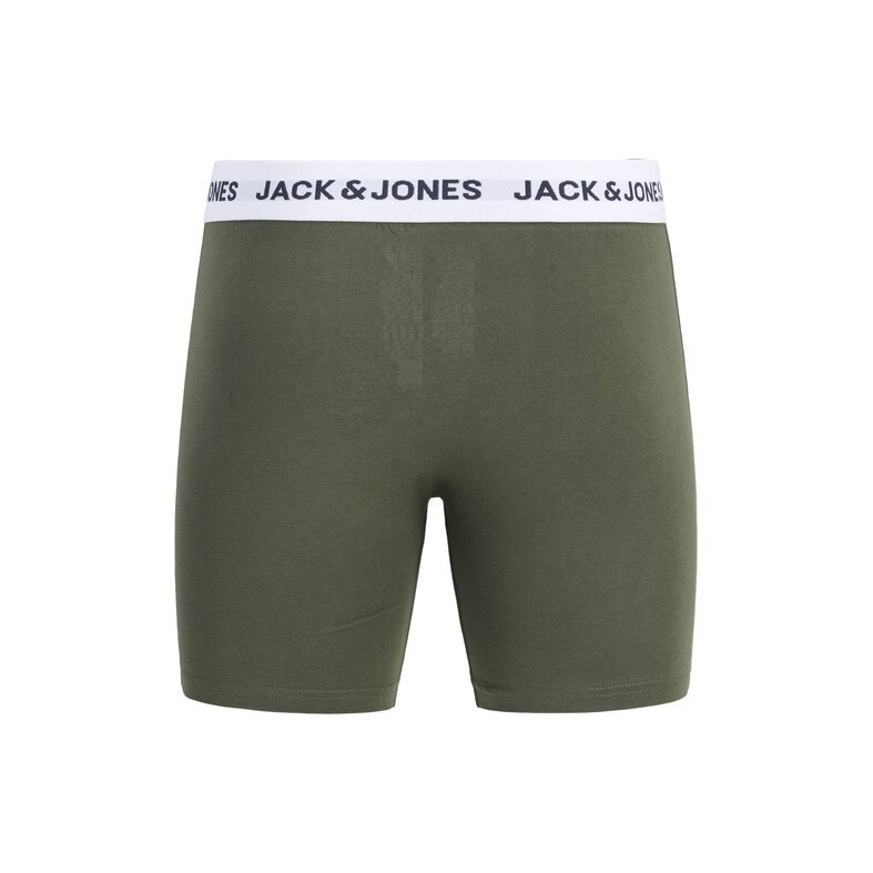 Jack & Jones Jack & Jones Heren Boxershorts Lange Pijp JACADRIAN Boxer Briefs 3-Pack Effen Groen/Rood/Donkerblauw