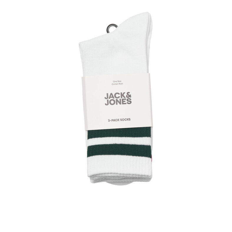 Jack & Jones Jack & Jones Heren Sportsokken JACTRAVIS Tennissokken 3-Pack Wit/Multicolor