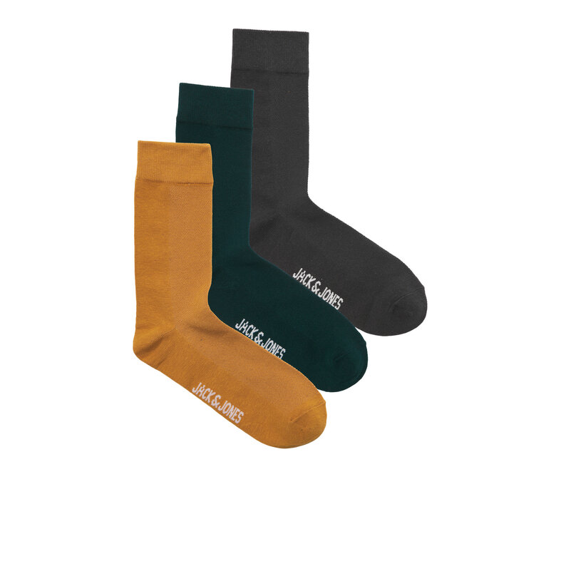 Jack & Jones Jack & Jones Heren Sokken JACASHER 3-Pack Effen Oranje/Groen/Grijs