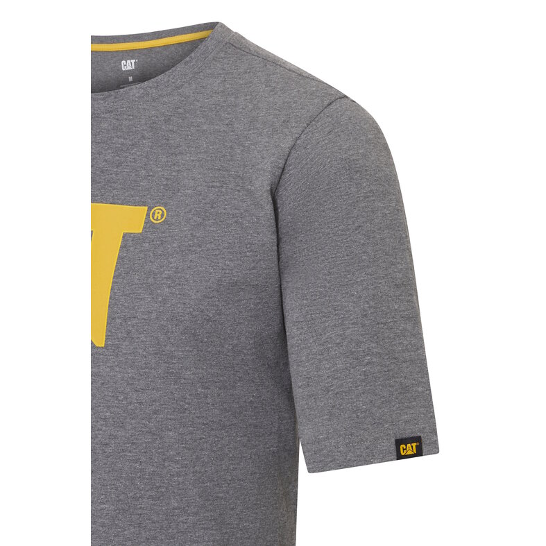 Cat Caterpillar Heren T-shirt CAT Trademark Logo Grijs