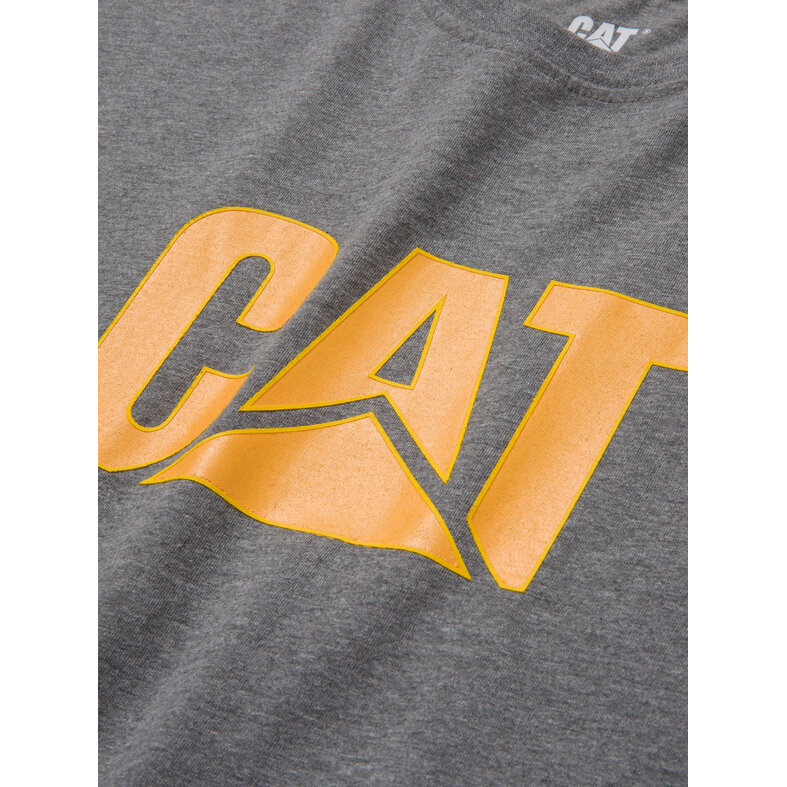 Cat Caterpillar Heren T-shirt CAT Trademark Logo Grijs