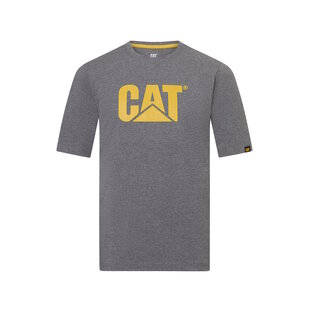 Caterpillar Heren T-shirt CAT Trademark Logo Grijs