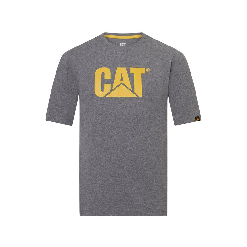 Cat Caterpillar Heren T-shirt CAT Trademark Logo Grijs