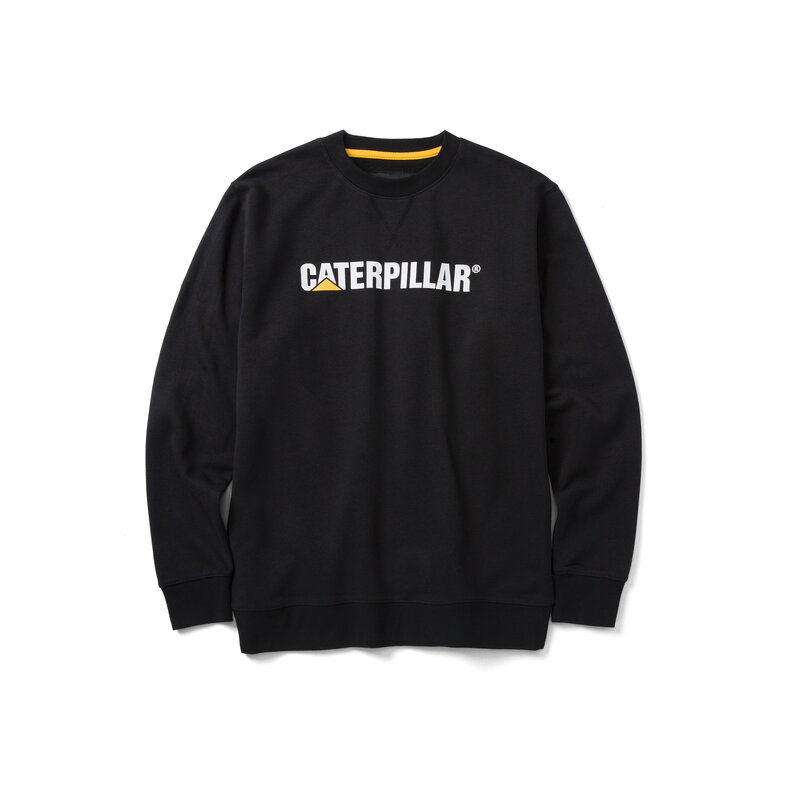 Cat Caterpillar Men's Midweight Round-Neck Sweatshirt Black