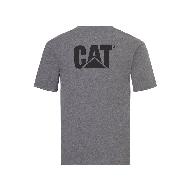 Cat Caterpillar Men's T-shirt with CAT Trademark Logo Gray