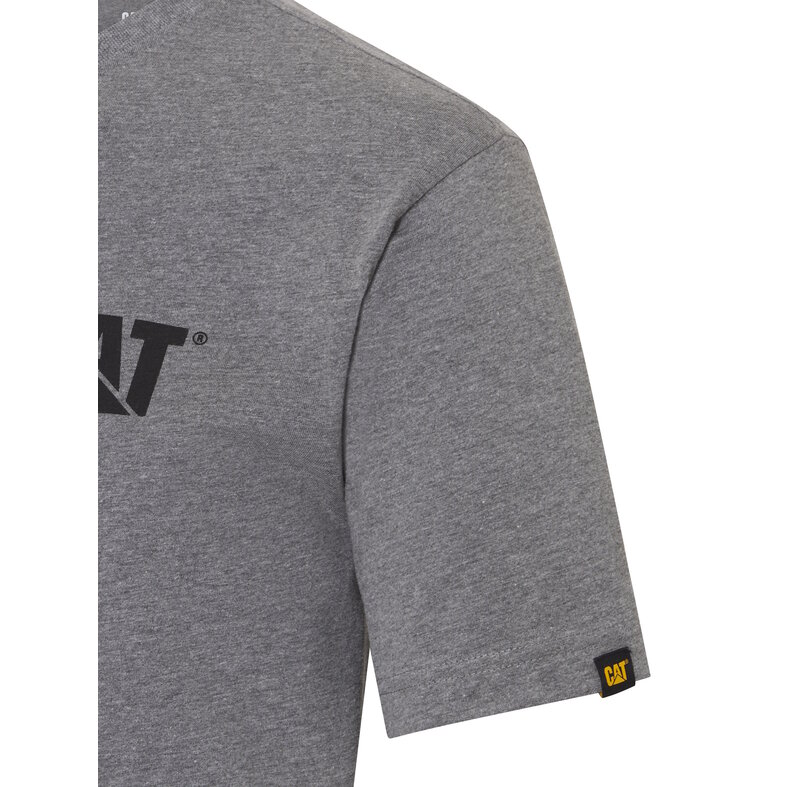 Cat Caterpillar Men's T-shirt with CAT Trademark Logo Gray