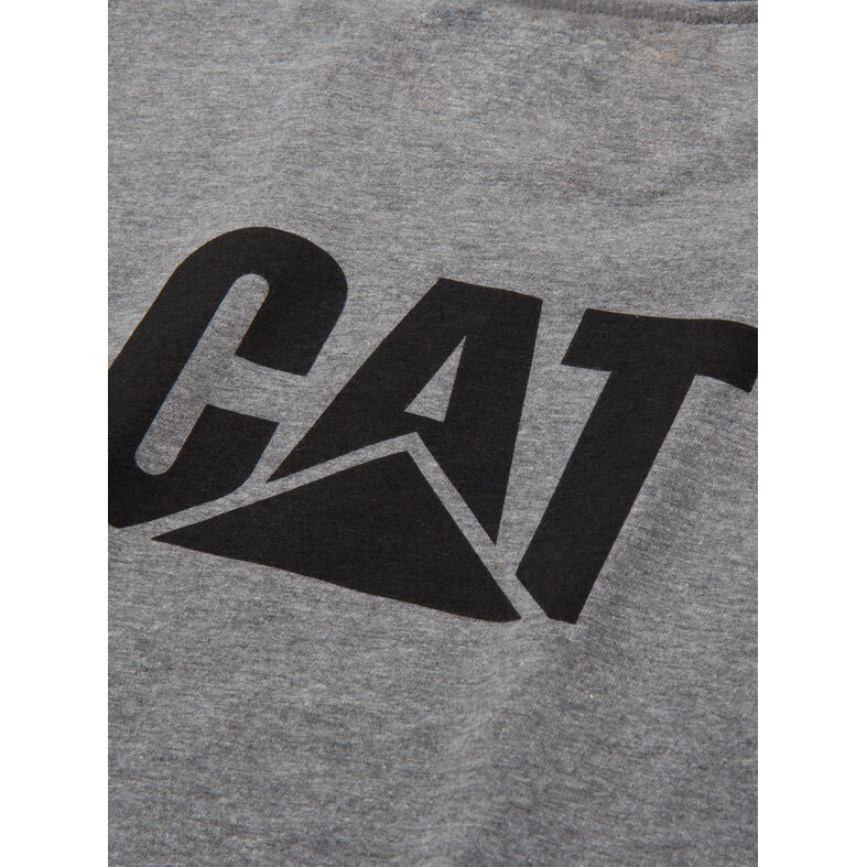 Cat Caterpillar Men's T-shirt with CAT Trademark Logo Gray