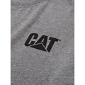 Cat Caterpillar Men's T-shirt with CAT Trademark Logo Gray