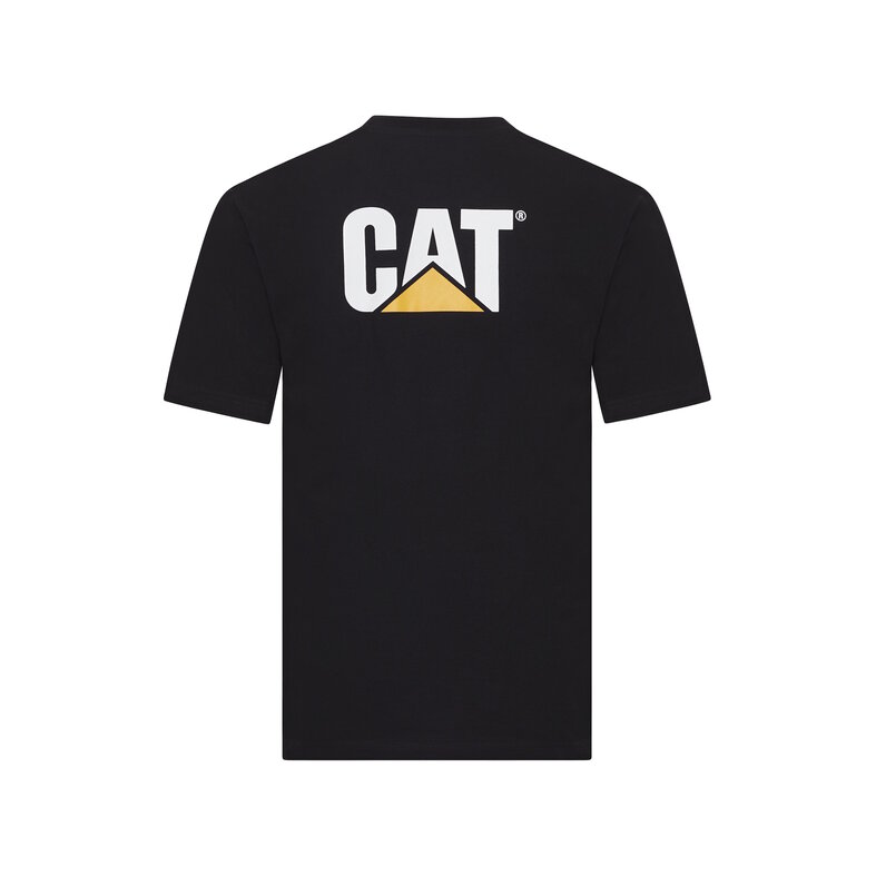 Cat Caterpillar Men's T-shirt with CAT Trademark Logo Black