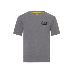 Caterpillar Heren T-shirt CAT Trademark Logo Grijs