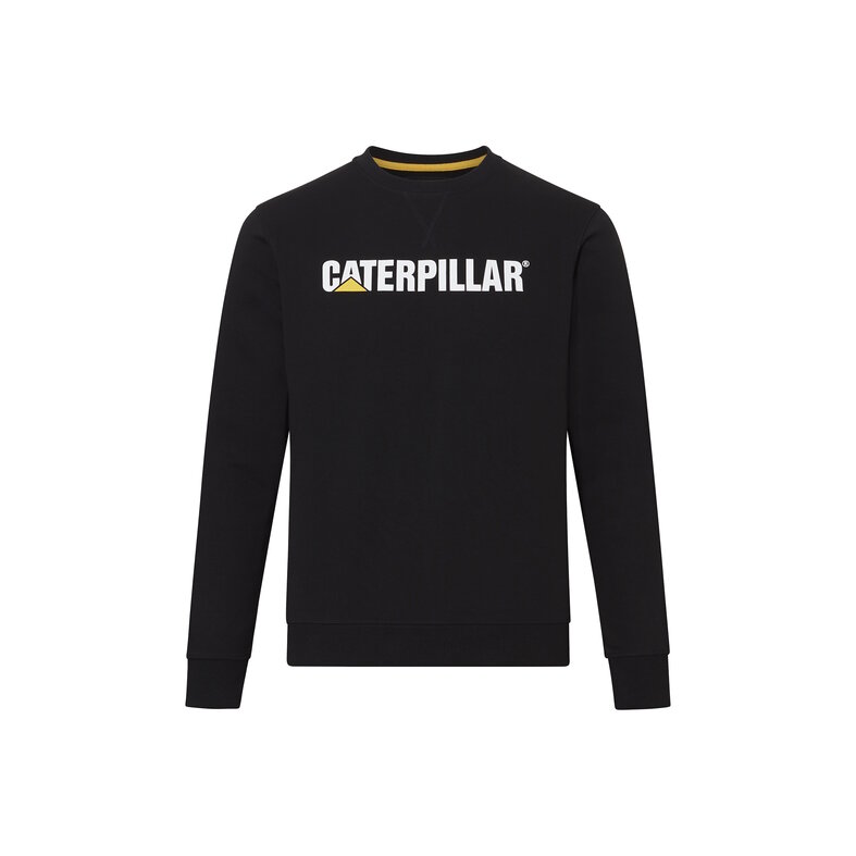 Cat Caterpillar Men's Midweight Round-Neck Sweatshirt Black