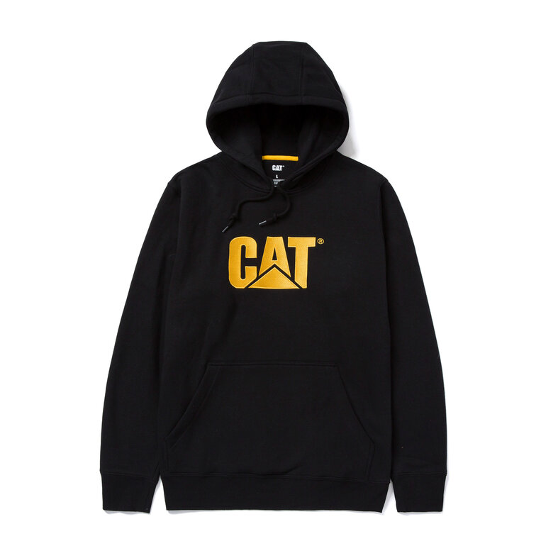 Cat Caterpillar Heren Hoodie CAT Trademark Sweatshirt Capuchon Zwart