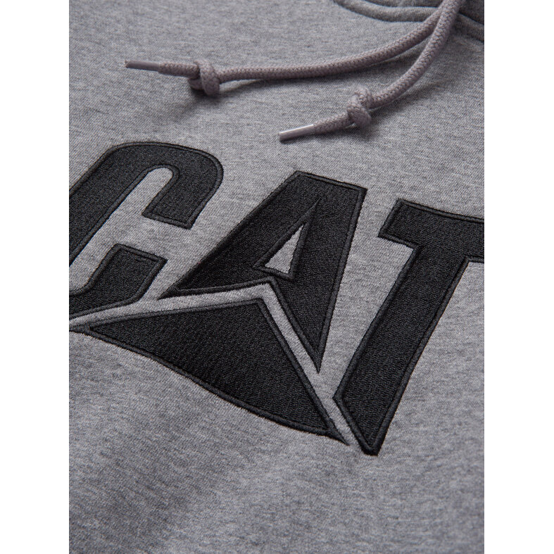Cat Caterpillar Men's Hoodie CAT Trademark Sweatshirt with Hood Gray