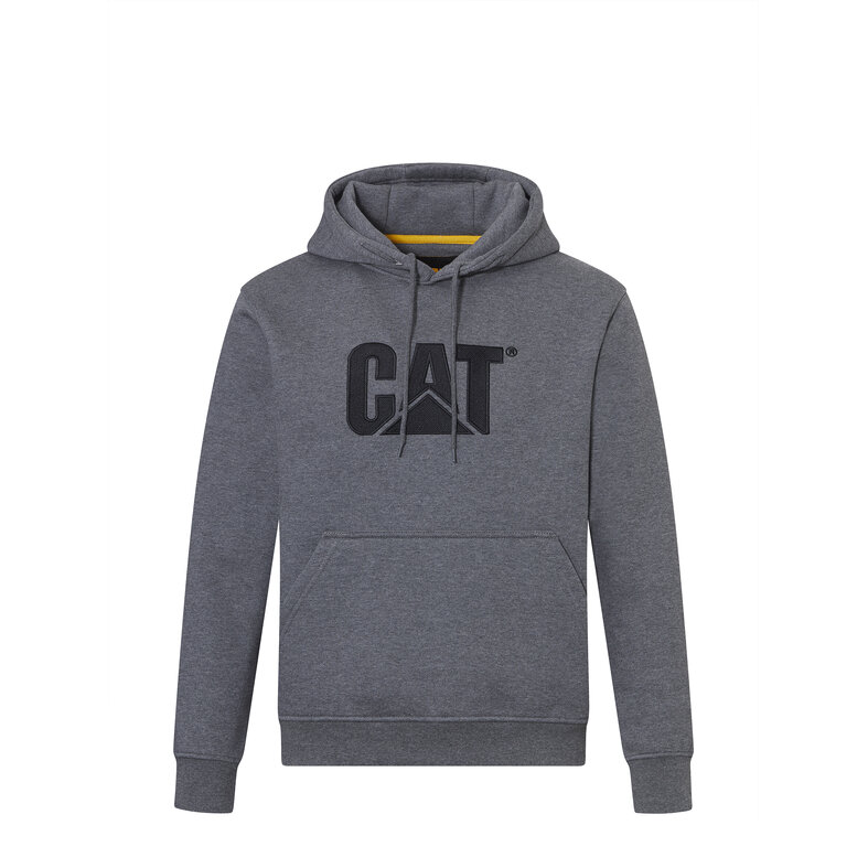 Cat Caterpillar Men's Hoodie CAT Trademark Sweatshirt with Hood Gray