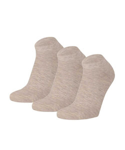 Apollo Heren/Dames Bamboe Sneakersokken 3-Paar Beige