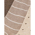 Apollo Apollo Women's Socks Hearts Stripes Stars Print Organic Cotton 6-Pack Beige/Brown
