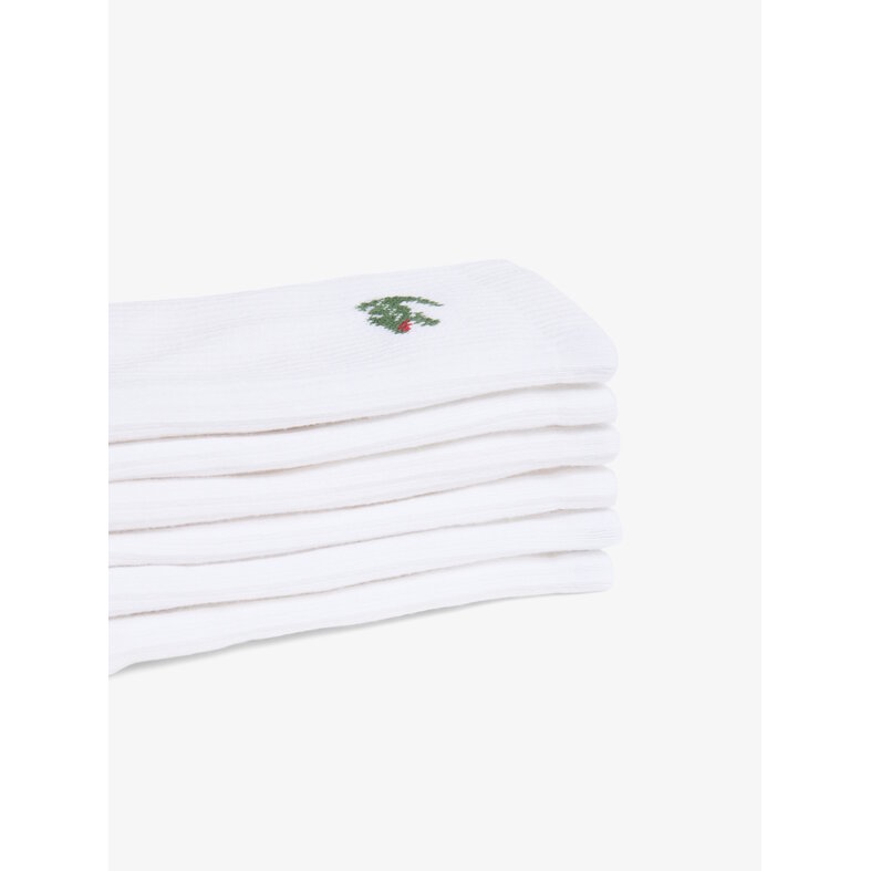 Lacoste Lacoste Men's/Women's Sports Socks Tennis Socks 6-Pack White