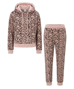 Apollo Dames Huispak Loungewear Luipaard Print Roze