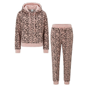 Apollo Women's Home Suit Loungewear Leopard Print Pink