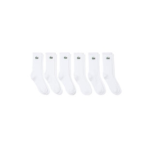 Lacoste Men's/Women's Sports Socks Tennis Socks 6-Pack White