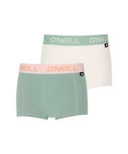 O'Neill Boxers Shorts Ladies 2-Pack Light Green/Marshmallow