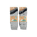 Apollo Apollo Dames Sokken Hartjes Gestreept Sterren Print Bio Katoen 6-Pack Grijs/Navy Blauw