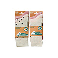 Apollo Apollo Women's Socks Hearts Stripes Stars Print Organic Cotton 6-Pack Beige/Pink