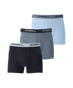 O'Neill Heren Boxershorts Trunks Effen 3-Pack Donkerblauw/Blauwgrijs/Lichtblauw