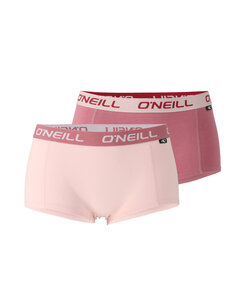 O'Neill Women's Boxer Shorts 2-Pack Solid Light Pink/Pink