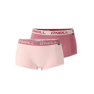 O'Neill Boxershort Dames 2-Pack Effen Lichtroze/Roze