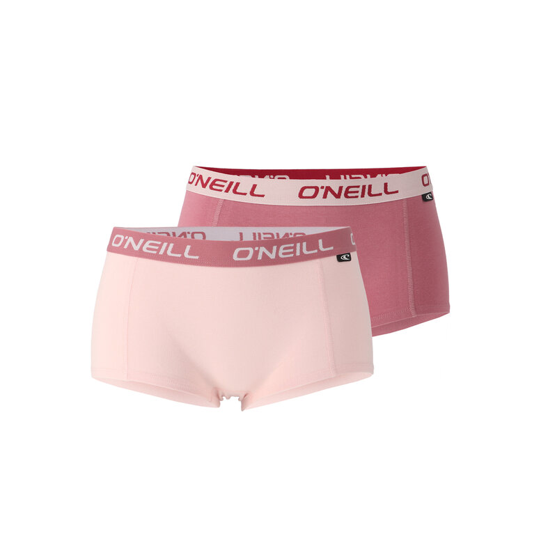 O'Neill O'Neill Women's Boxer Shorts 2-Pack Solid Light Pink/Pink