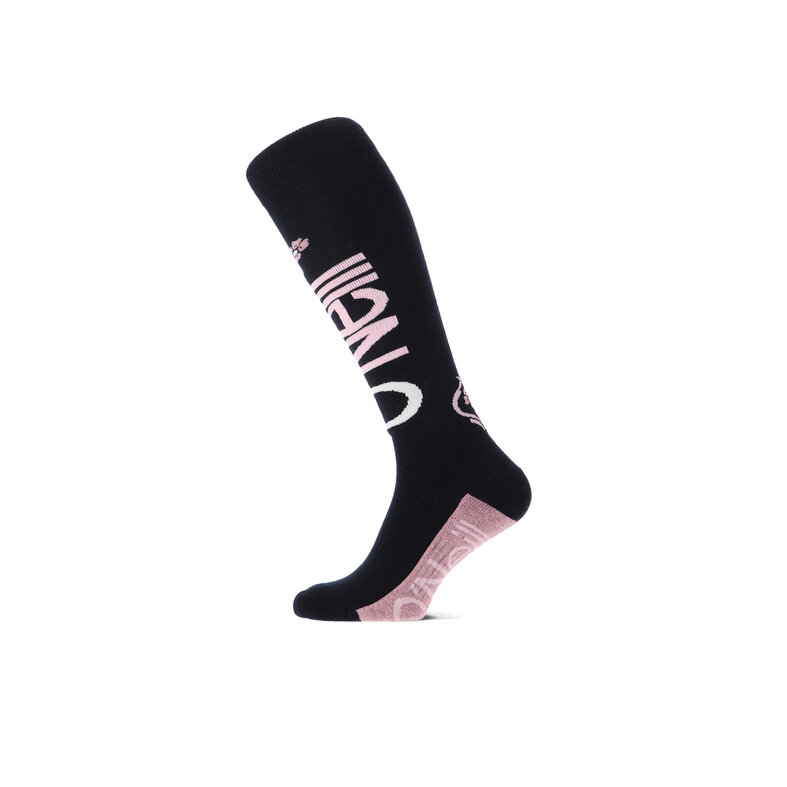 O'Neill O'Neill Dames Skisokken 2-Paar Zwart/Koraal/Roze Gebloemd